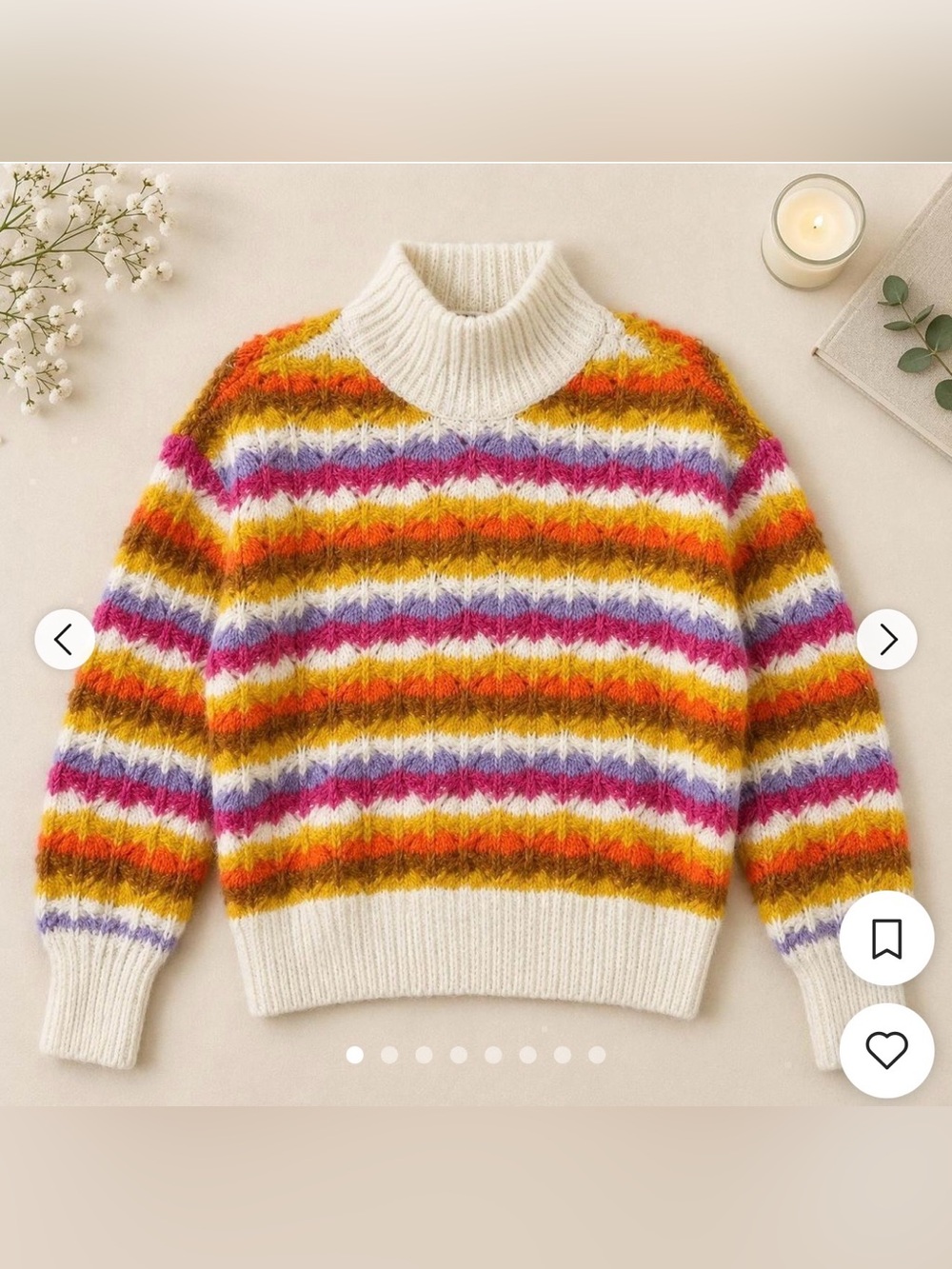 NWT Zara Multicolor Knit Woven Bloggers Fav Sweater , Medium